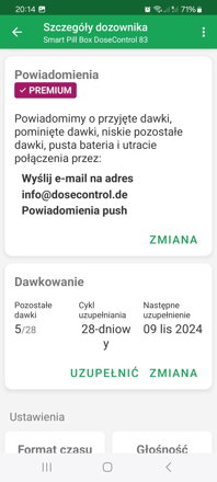 Status der Benachrichtigung