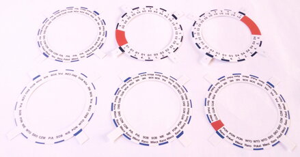 Szablony do dozowania leków 1-6x dzienne dozownika MedControl
