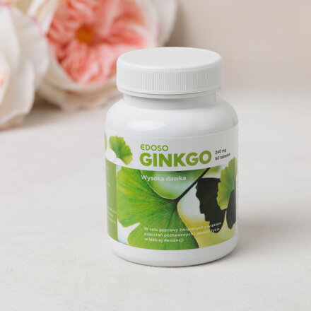 Ginkgo Biloba Miłorząb Japoński EDOSO w lekkiej demencji 240 mg, 60 tablet