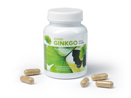 Ginkgo Biloba Miłorząb Japoński EDOSO w lekkiej demencji 240 mg, 60 tablet