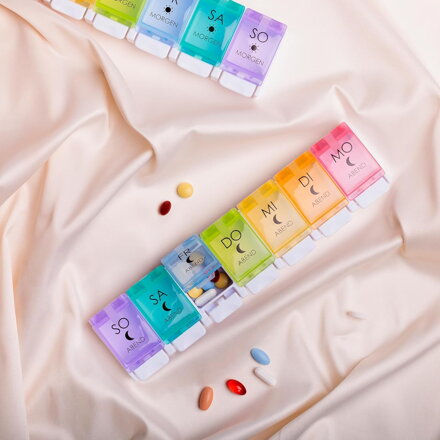 EDOSO Dozownik leków na 7 dni, Pill Box, 2 pojemniki